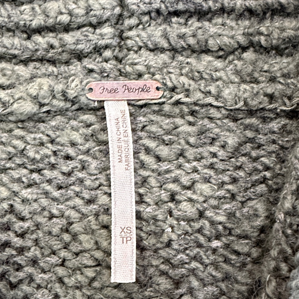 Free People Green and Blue Button-Up Cardigan - Picture 3 of 5